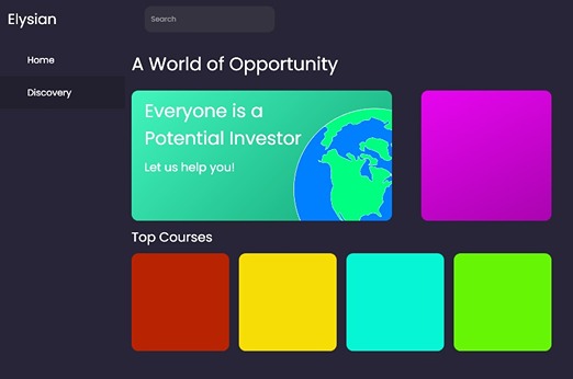 Modern UI Discovery Screen